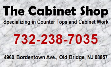 The Cabinet Shop: 732-238-7035; Custom Cabinet . Counter Tops . Salon Furniture; 4960 Bordentown Ave, Old Bridge, NJ 08857